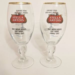 Steela Artois glasses